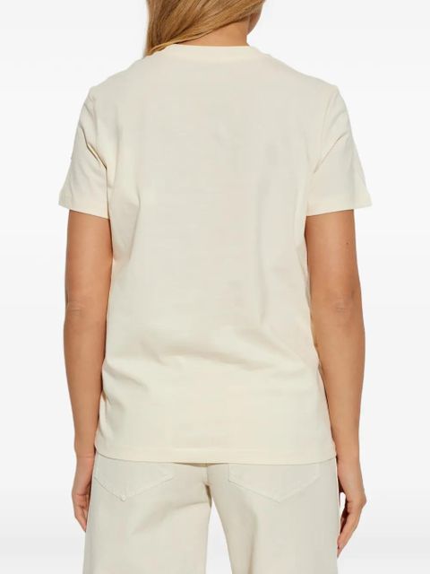 Moncler logo-embroidered short-sleeve T-shirt - Neutrals