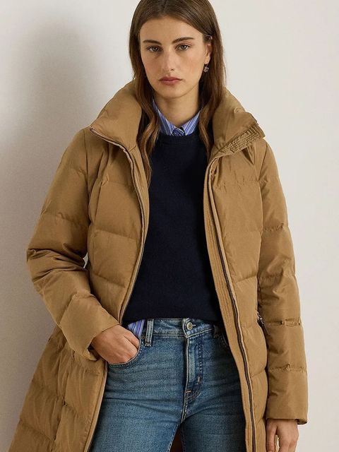 Lauren Ralph Lauren kurtka puchowa kolor beżowy zimowa 297P04095 - zdjęcie produktu nr 2