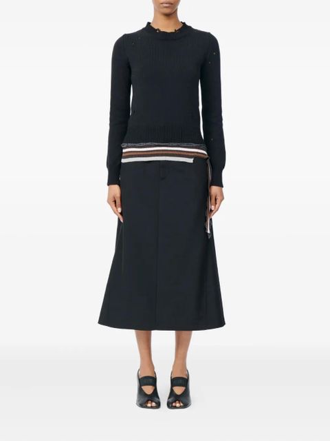 MM6 Maison Margiela striped crewneck sweater - Black