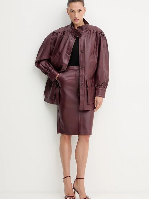 Bardot kurtka kolor bordowy przejściowa 60034JB - zdjęcie produktu nr 2