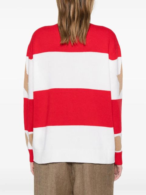 Max Mara Dirce striped knitted jumper - Red