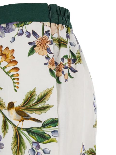 FARM Rio floral-print trousers - White