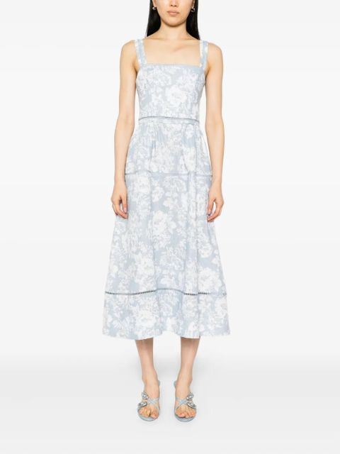 Reformation Everett linen dress - Blue - zdjęcie produktu nr 2