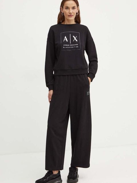 Armani Exchange bluza damska kolor czarny z nadrukiem XW000006 AF10172