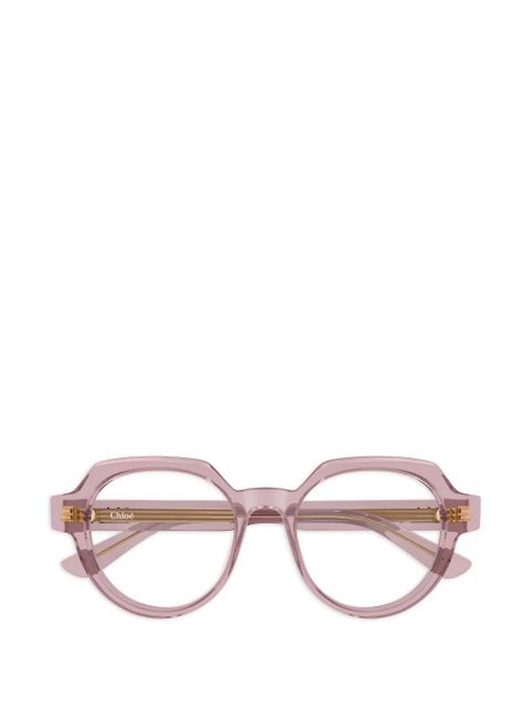Chloé Eyewear round-frame glasses - Pink - zdjęcie produktu nr 1