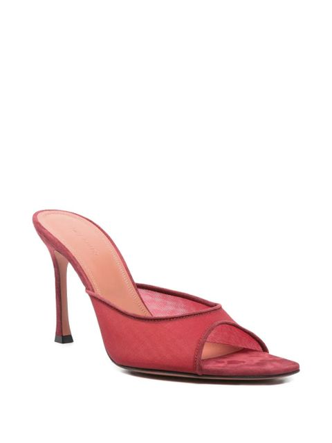 Amina Muaddi 95mm Alexa heeled mules - Red - zdjęcie produktu nr 2