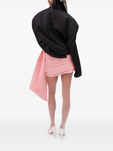 AREA taffeta knot skirt - Pink