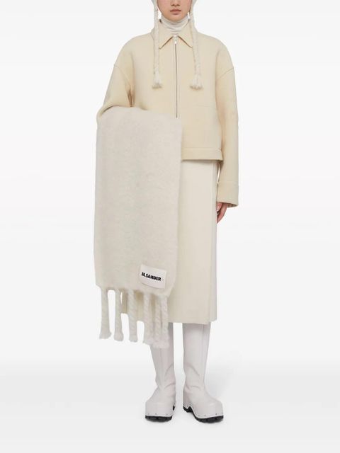 Jil Sander logo-embellished virgin-wool jacket - Neutrals - zdjęcie produktu nr 2