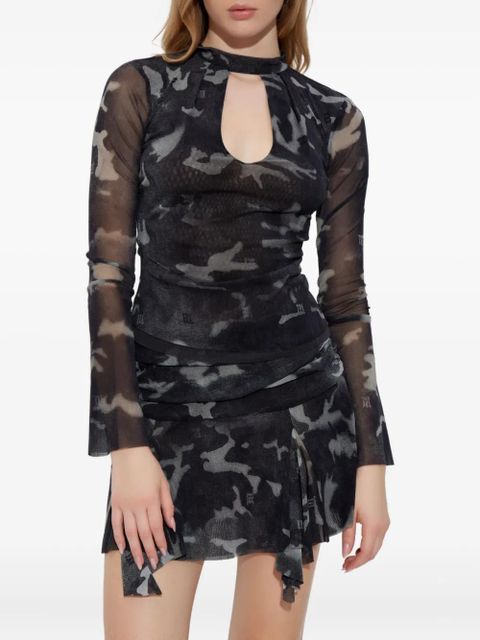 MISBHV camouflage-print blouse - Black