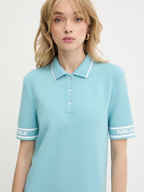 Karl Lagerfeld sukienka kolor niebieski mini prosta A3W13003