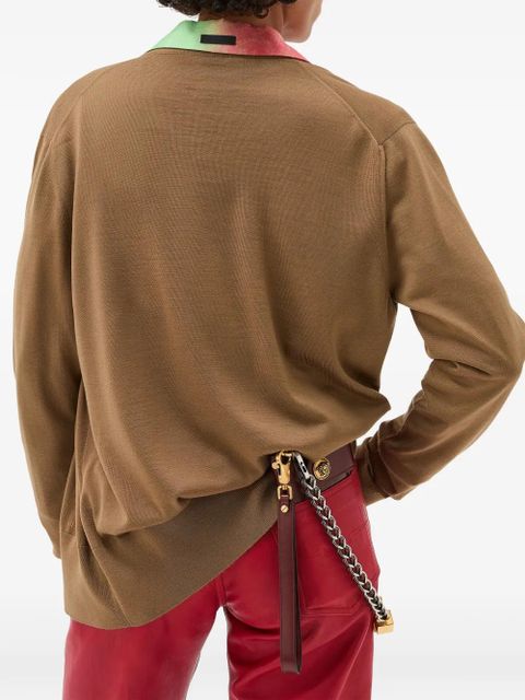 Versace V-neck cardigan - Brown