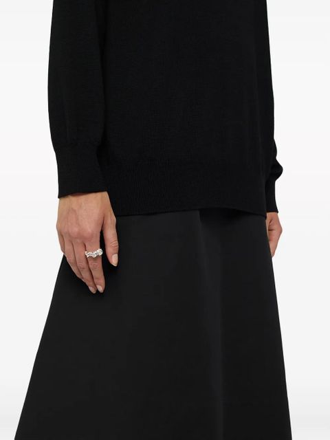 Jil Sander crew-neck wool jumper - Black - zdjęcie produktu nr 2