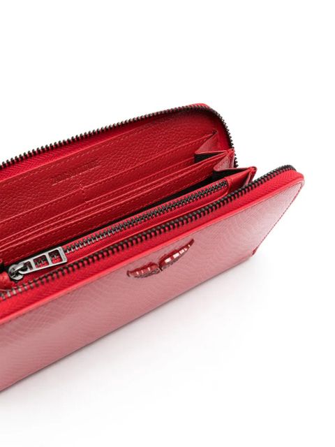 Zadig&Voltaire Compagnon logo-plaque wallet - Red