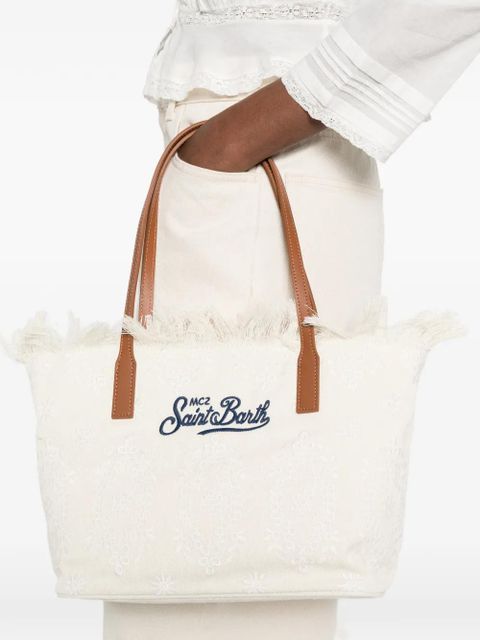 MC2 Saint Barth mid City fringed floral shoulder bag - Neutrals - zdjęcie produktu nr 2