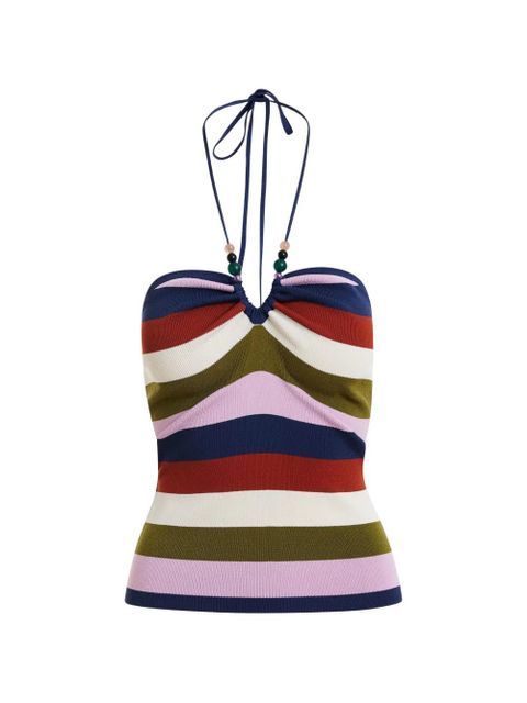 Essentiel Antwerp striped halterneck top - Blue - zdjęcie produktu nr 1