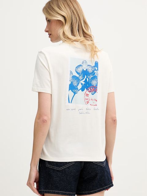 Calvin Klein Jeans T-shirt damski bawełniany - zdjęcie produktu nr 1