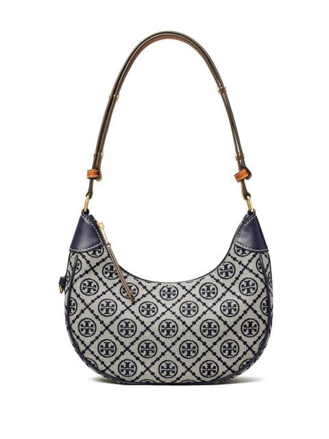 Tory Burch T Monogram Crescent shoulder bag - Blue - zdjęcie produktu nr 1