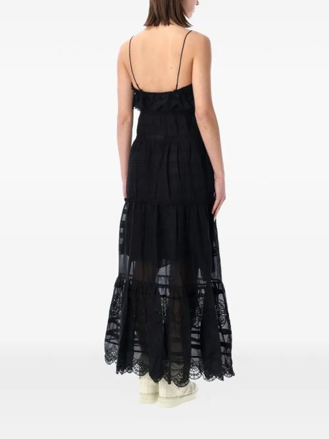 MARANT ÉTOILE Paule broderie anglaise ruffled dress - Black - zdjęcie produktu nr 2