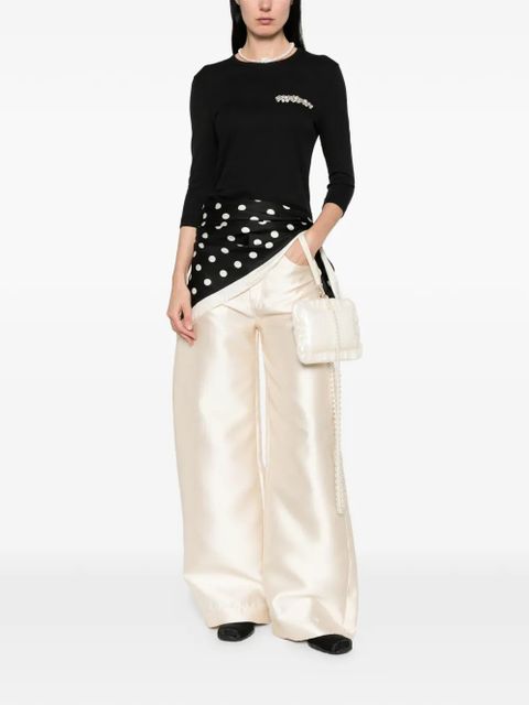 Simone Rocha embellished top - Black - zdjęcie produktu nr 2