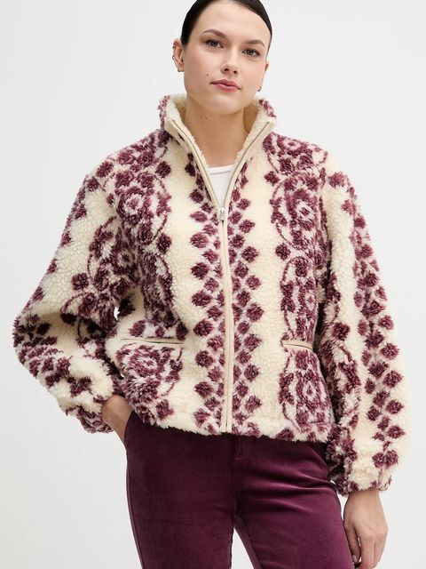 Hoss Intropia bluza polarowa damska kolor beżowy wzorzysta 5452482 - zdjęcie produktu nr 1