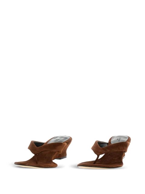 Le Monde Beryl thong-strap wedge sandals - Brown