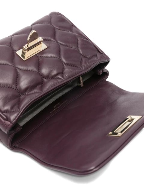 Aspinal Of London quilted chain satchel - Purple