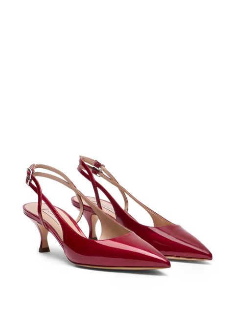 Casadei Julia Destalonados pointed buckle strap pumps - Red - zdjęcie produktu nr 2