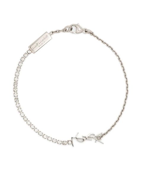 Saint Laurent Cassandre-charm chain-link bracelet - Silver - zdjęcie produktu nr 1