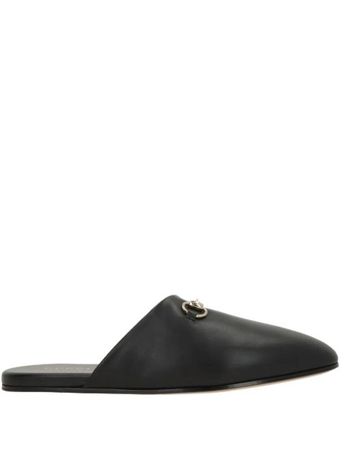 Gucci Horsebit leather flat mules - Black - zdjęcie produktu nr 1