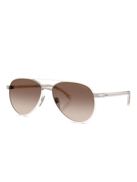 Prada Eyewear logo-engraved sunglasses - White - zdjęcie produktu nr 2