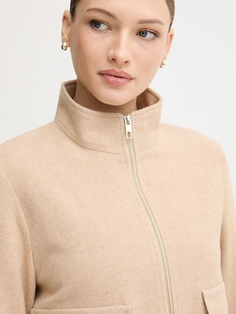 Marc Aurel kurtka z wełną kolor beżowy przejściowa 3939-1020-24806