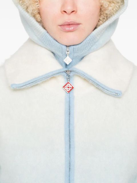 Casablanca gradient zip-up cardigan - Blue