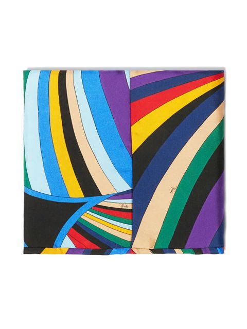 PUCCI Iride-print silk snood scarf - Blue - zdjęcie produktu nr 2