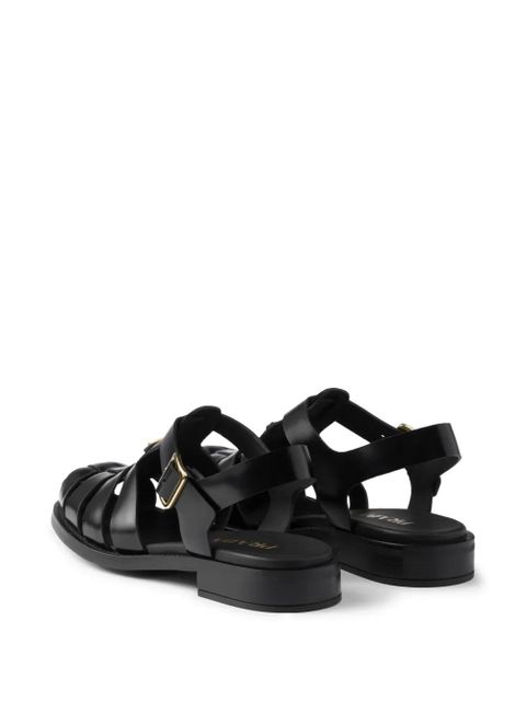 Prada leather fisherman sandals - Black - zdjęcie produktu nr 2
