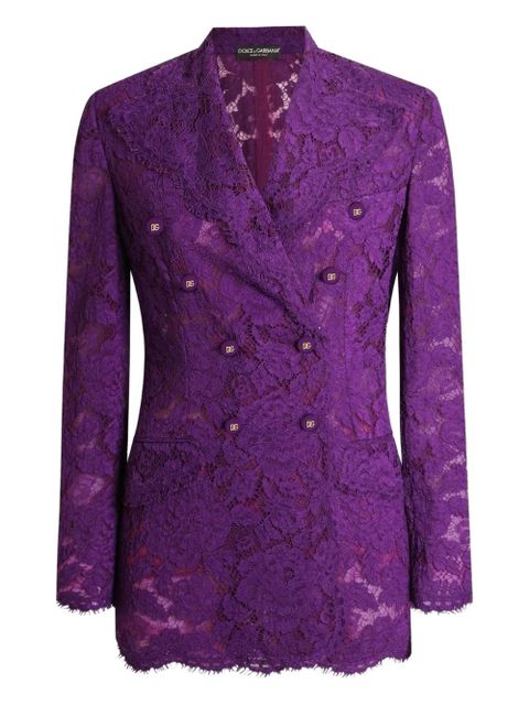 Dolce & Gabbana DNA lace-detailing blazer - Purple - zdjęcie produktu nr 1