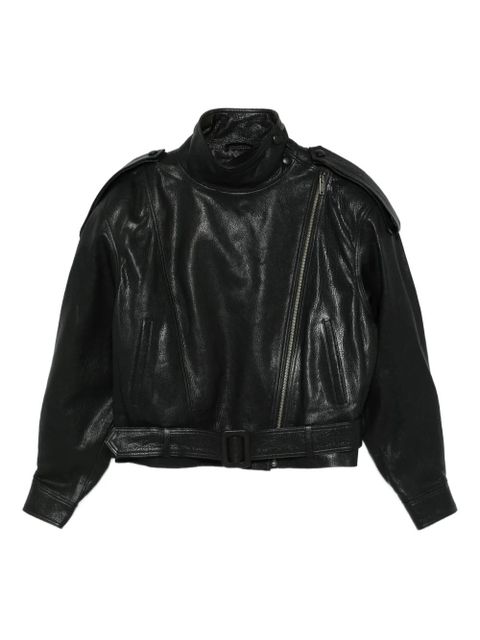 ducie grained leather jacket - Black - zdjęcie produktu nr 1