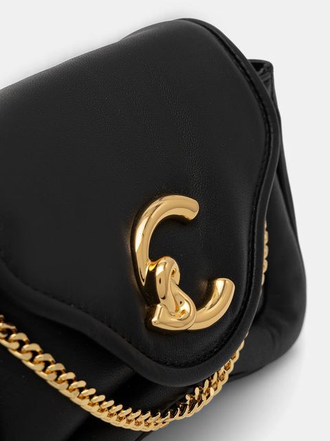 Coccinelle torebka skórzana COCCINELLE C-ME FLUFFY