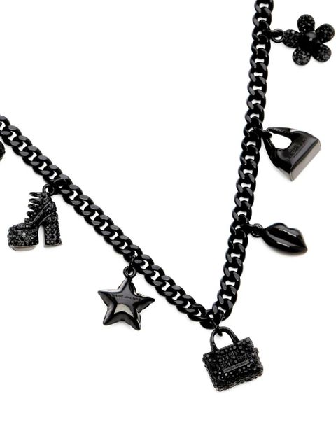 Marc Jacobs The Mini Icon Pave-charm necklace - Black - zdjęcie produktu nr 2