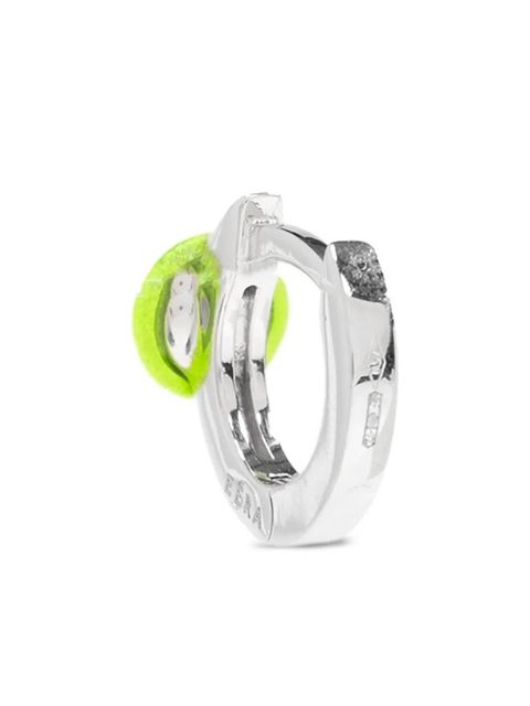 EÉRA 18K white gold single hoop earring