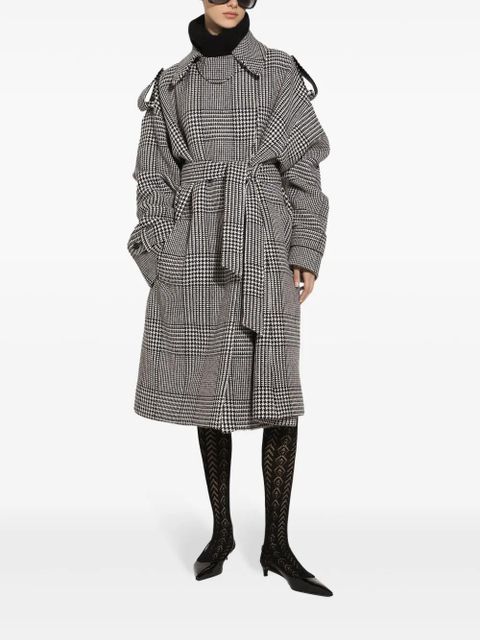 Dolce & Gabbana check-pattern coat - Grey