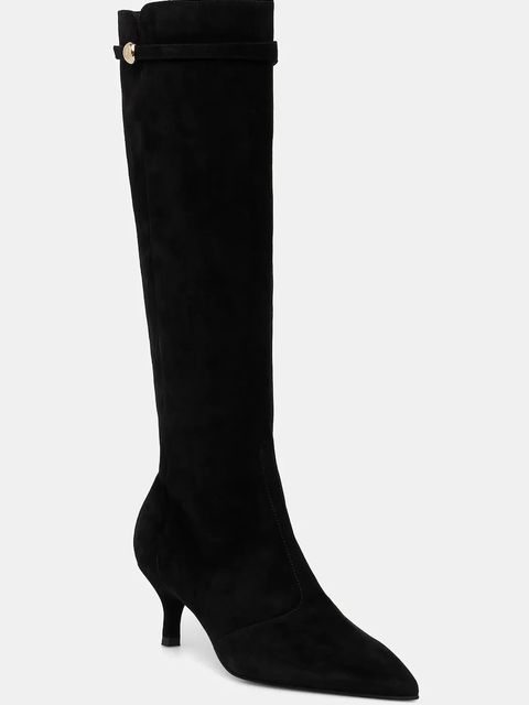 Furla kozaki zamszowe Sfera damskie kolor czarny na szpilce YK02SFE C10000 O6000 - zdjęcie produktu nr 1