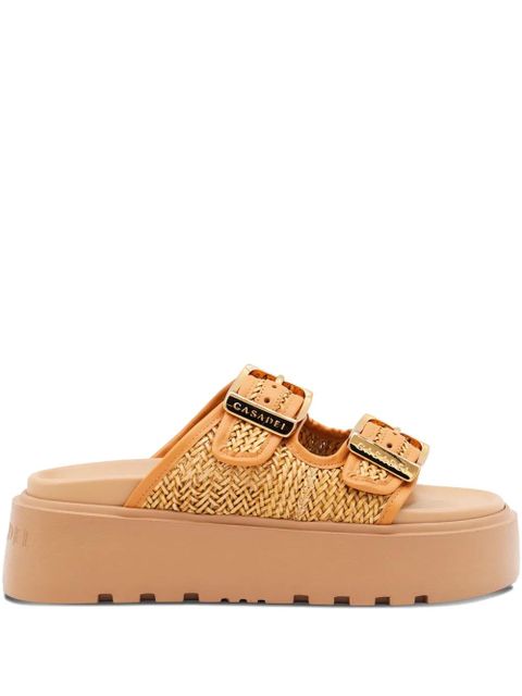 Casadei Birky Ale woven platform sandals - Brown - zdjęcie produktu nr 1