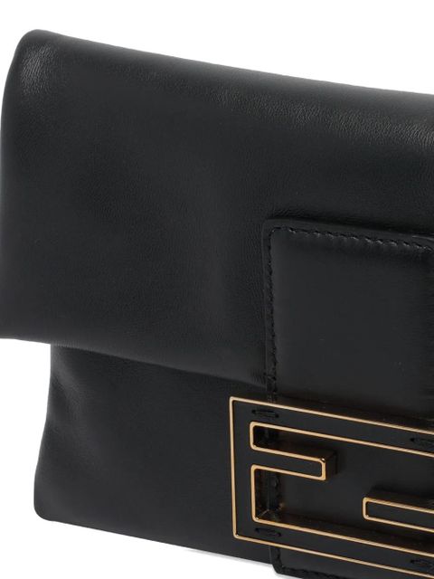 FENDI Mamma Baguette leather clutch bag - Black