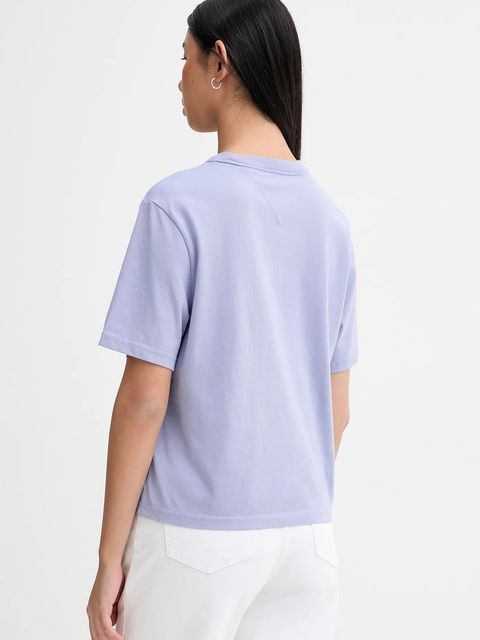 Tommy Jeans t-shirt bawełniany damski kolor fioletowy DW0DW22202