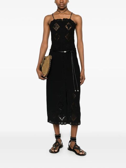 ISABEL MARANT Nelsane buttoned midi dress - Black - zdjęcie produktu nr 2