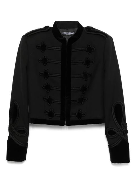 Dolce & Gabbana gabardine epaulettes jacket - Black - zdjęcie produktu nr 1