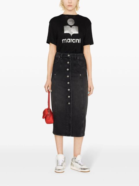 MARANT ÉTOILE Zewel logo-print T-shirt - Black - zdjęcie produktu nr 2