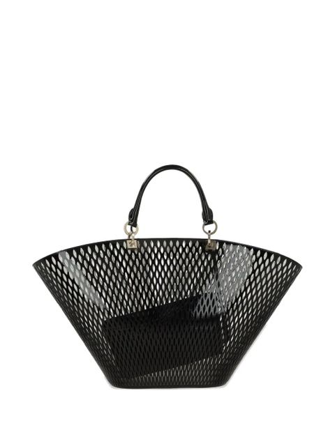 TOM FORD cut-out patent-leather tote bag - Black - zdjęcie produktu nr 2