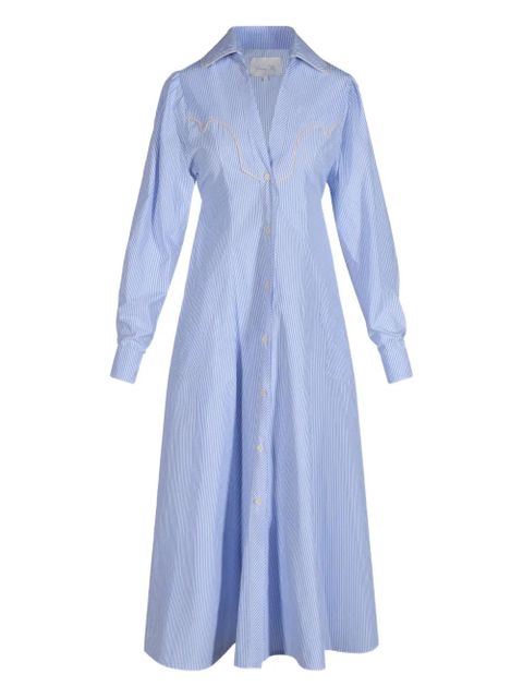 Johanna Ortiz Vela De Cruz striped midi dress - Blue - zdjęcie produktu nr 2