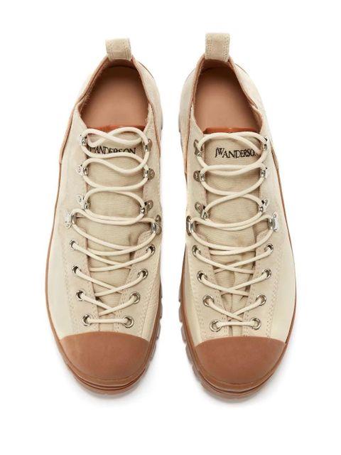JW Anderson embroidered-logo lace-up shoes - Neutrals